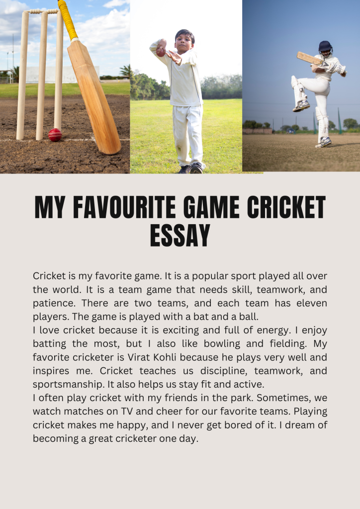 My Favourite Game Cricket Essay